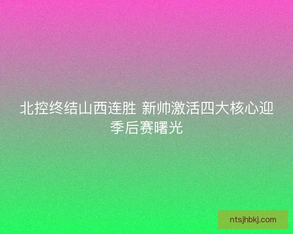 北控终结山西连胜 新帅激活四大核心迎季后赛曙光