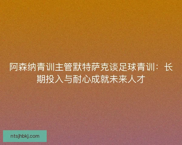 阿森纳青训主管默特萨克谈足球青训：长期投入与耐心成就未来人才